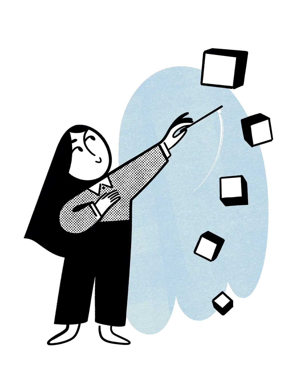 femme-faisant-voler-des blocs