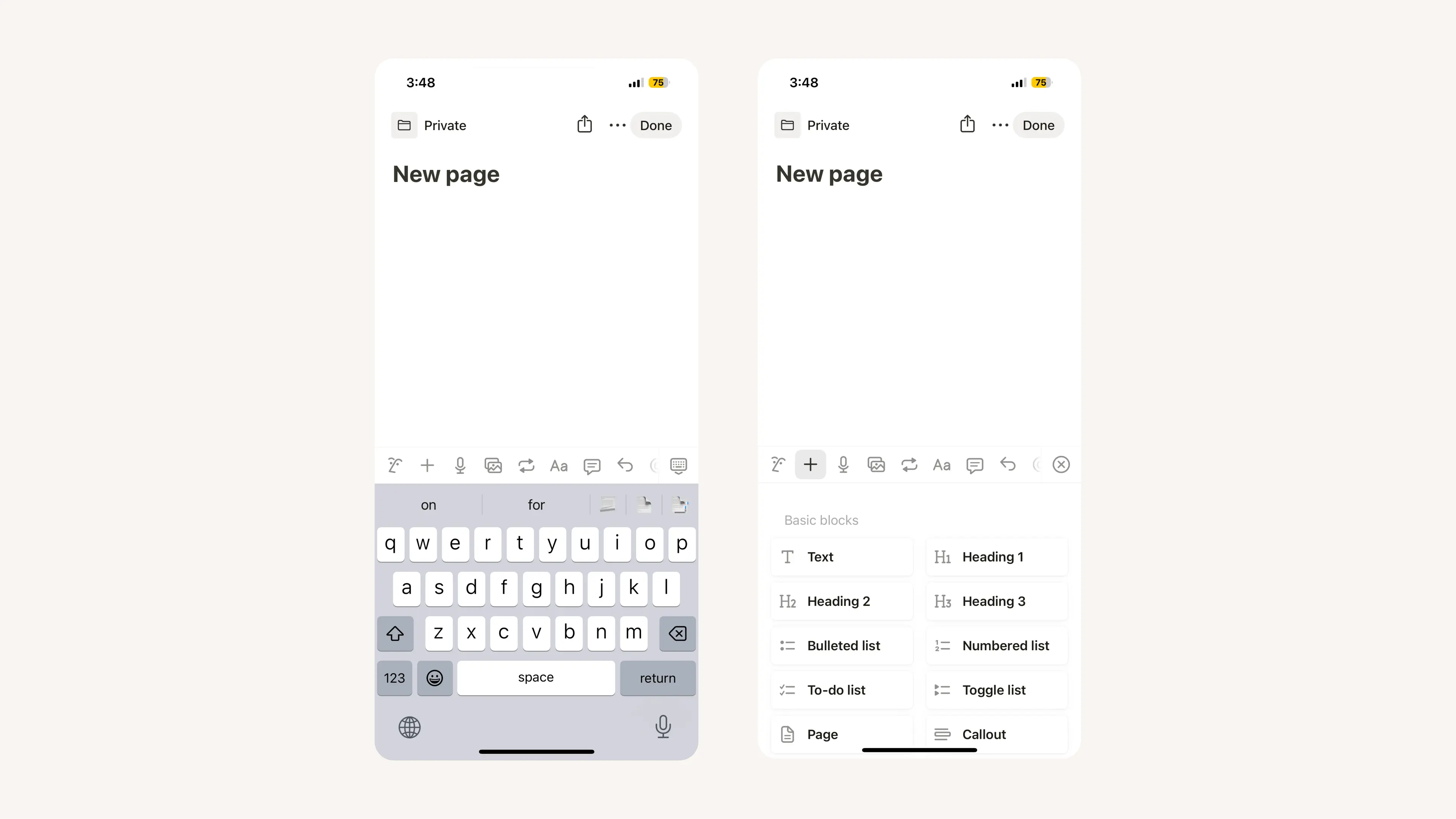 Édition sur mobile